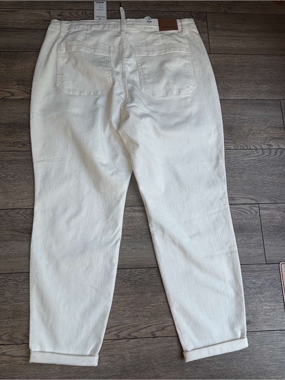 NWT Judy Blue High Rise Drawstring Jogger Jeans White Ecru Sz 20W - Picture 13 of 15